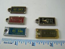 Lot Of 5 Montana DAV Mini License Plate Keychain Tag 1951, 54, 56, 57,  67 picture