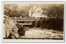 c1910's Upper & Lower Falls Theatre Vinewood Park Topeka KS RPPC Photo Postcard picture