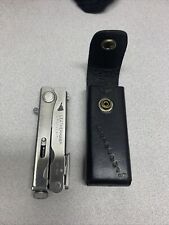 Vintage LEATHERMAN CRUNCH Multi-Tool with ORIGINAL LEATHER Case - picture