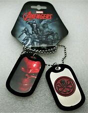 Marvel Avengers Red Skull Hydra Dog Tags Necklace New NOS MIP picture
