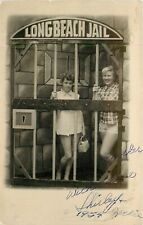 Postcard RPPC 1954 California Long Beach Studio Jailbird girls CA24-2007 picture