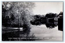 c1950's View From The Bridge At Belgrade Lakes Maine ME RPPC Photo Postcard picture