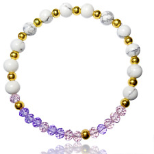 Hand Made Morse Code 'Believe' Bracelet with Gemstones and Austrian Crystal picture