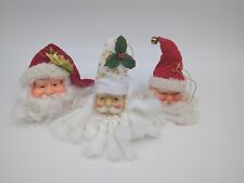 Lot Of 3 Santa Claus Christmas Ornament Holiday Long Beard St. Nick Kris Kringle picture