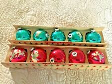 Vintage Shiny Brite Glass Christmas Tree Ornaments Two Fanci Pak Boxes  picture
