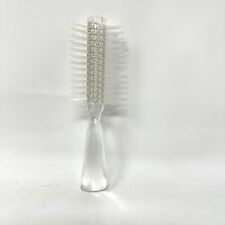 Vintage FULLER Crescent Bristlecomb #530 Hairbrush Clear Lucite, Nylon Bristles picture