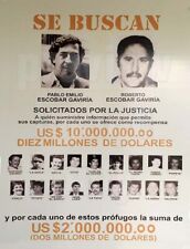 PABLO ESCOBAR PHOTO 8.5X11 WANTED POSTER SE BUSCAN GANG DRUG CARTEL 1981 REPRINT picture