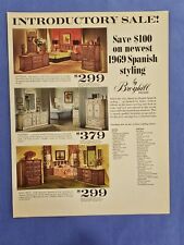 1969 Vintage Print Ad Broyhill Furniture Bedroom Suite Spanish Styling picture
