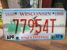 1848 - 1998 WISCONSIN LICENCE PLATE WIS ORIGINAL CAR automobile SESQUICENTENNIAL picture