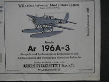 Arado Ar 196A-3 Paper Model Lehrmittelinstitut Best Nr 1805 16-7/8