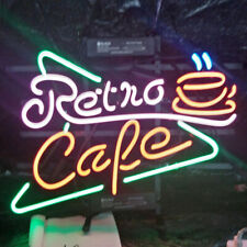 Retro Cafe Coffee Triangle Neon Light Sign Lamp Glass Wall Decor Artwork 20