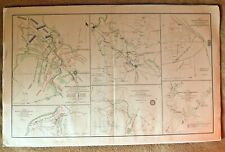 Civil War Battles MAP Murfreesborough Fredericksburg Thompson's Hill c.1891-1895 picture
