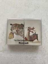 Honeywell Vintage Binary Sculpture Playing Cards 2 Decks W/Case Tiger and Dragon picture