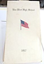 1917 VAN WERT OHIO HIGH SCHOOL Senior Calendar 46th Annual Commencement Booklet picture