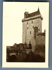 France, Château de Chinon Vintage Silver Print.  Vintage Silver Print  picture