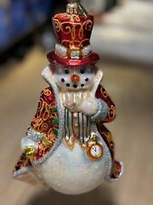 Christopher Radko LORD SNOWLEY Snowman Christmas Ornament RETIRED picture