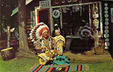 1964 MI Houghton Lake Chief Saginaw Swancreek-Blackriver Chippewa postcard M24 picture