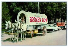 c1960 Welcome To Broken Bow Nebraska World's Greatest Cattle Production Postcard picture