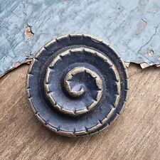 Vintage Raised Shank Goldtone Swirl Button 3/4