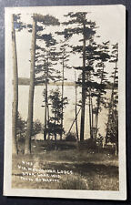 View at Oliver Lodge Star Lake Wisconsin  RPPC 1938 picture