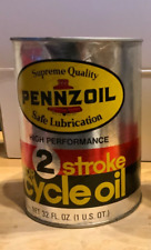 Vintage Orig 1960's-70's Pennzoil 2 Stroke Motorcycle Oil NOS 1 Qt Cardboard Can picture