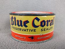 Vintage Blue Coral Preservative Sealer Steel Can GM Accessories Pontiac, MI RARE picture