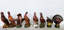 Vintage 1970s Complete Set Wild Turkey Mini Ceramic Decanters Numbers 1-8 picture