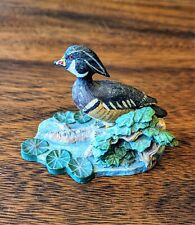 Vintage Wood Duck Figurine Marked Avon 1989   Waterfowl Hunting Trinket Nature picture