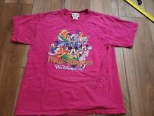 Disney Kids Magic Kingdom Youth Large Characters Pink Tee Shirt Parks Florida  picture