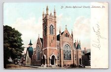 c1905~St. Marks Reformed Church~Street View~Lebanon Pennsylvania PA~Postcard picture