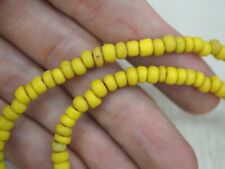 Antique Indo Pacific trade Wind Royal Yellow  glass Beads Collectible Necklace picture