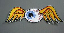 Von Dutch Flying Eyeball Iron-On Embroidered Patch Drag Race Hot Rod  Rat Rod picture