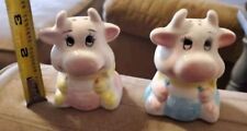 Vintage Ceramic cow salt and pepper shakers  picture