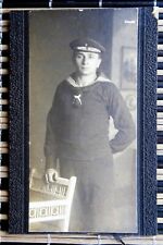 WWI. German Torpedo Semi-flotilla Sailor in Photo Atelier. CDV Small picture