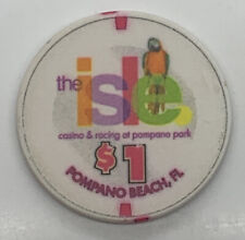 Isle Casino & Racing Park $1 Casino chip - Pompano Beach Florida FL Ceramic picture