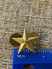 High School Letterman Jacket Pin - Varsity Gold Star Five Pointed  Pinback picture