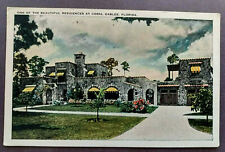 Coral Gables FL postcard :  Beautiful Residence - architecture 1910s-1920s picture