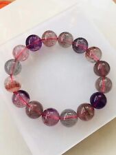 Natural Super Seven 7 Lepidocrocite Melody Stone Beads Bracelet 13mmAAAA picture
