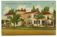 Coral Gables FL An outstanding Home Linen Postcard Florida picture
