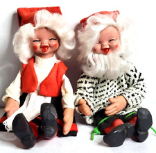 Arne Hasle Christmas Elf Gnome Dolls Shelf Sitters Set of 2 Norwegian READ picture