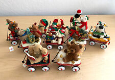 Vintage Figi's Red Wagon Christmas Figurines 2000-2009 Available picture
