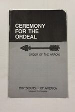1990 BSA ORDER OF THE ARROW ~ CEREMONY FOR THE ORDEAL BOOK picture