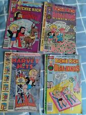 Vintage 70's 80's Richie Rich Dot Little Lotta Comic Book Lot Of 4 NR picture