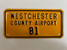 1950s Westchester County New York Airport License Plate Topper 