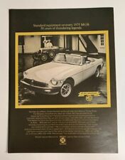 1975 MG Convertible Print Ad Golden Anniversary 50 Years Of Thundering Legends picture