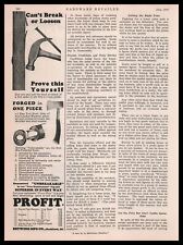 1927 Estwing Rockford Illinois Half Hatchet Curved Claw Hammer Vintage Print Ad picture
