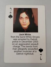 2003 STARZ BEHIND BARZ  JACK WHITE PLAYING CARD MUG SHOT WHITE STRIPES picture