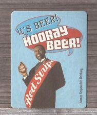 Vintage 2002 Red Stripe Hooray Beer Coaster Jamaica -TR001 picture
