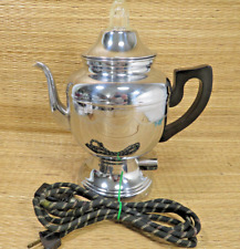 Vintage 1940s Farberware Percolator Coffee Pot Model 206 w/ cord TESTED WORKS picture