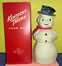 Vintage Kentucky Tavern Paper Mache Snowman Bottle Cover w/ Box - AS IS (C) picture